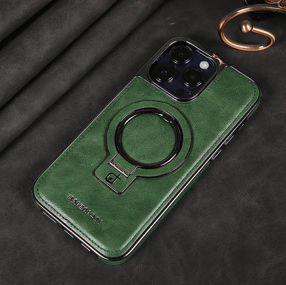 iPhone LuxeLeather kovový stojánek s pouzdrem