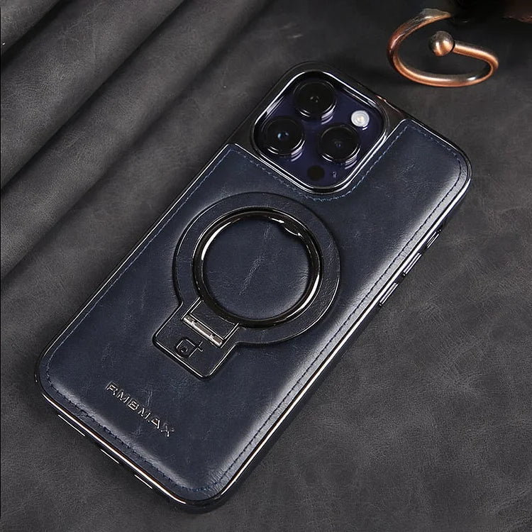 iPhone LuxeLeather kovový stojánek s pouzdrem