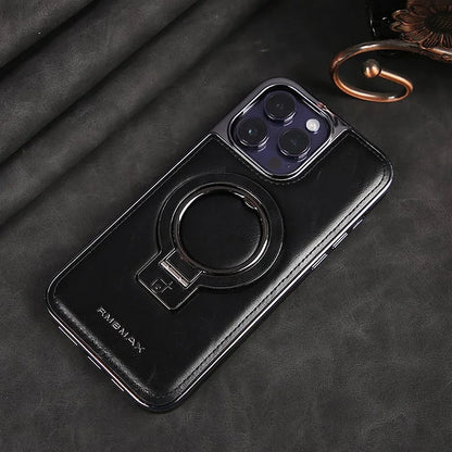 iPhone LuxeLeather kovový stojánek s pouzdrem