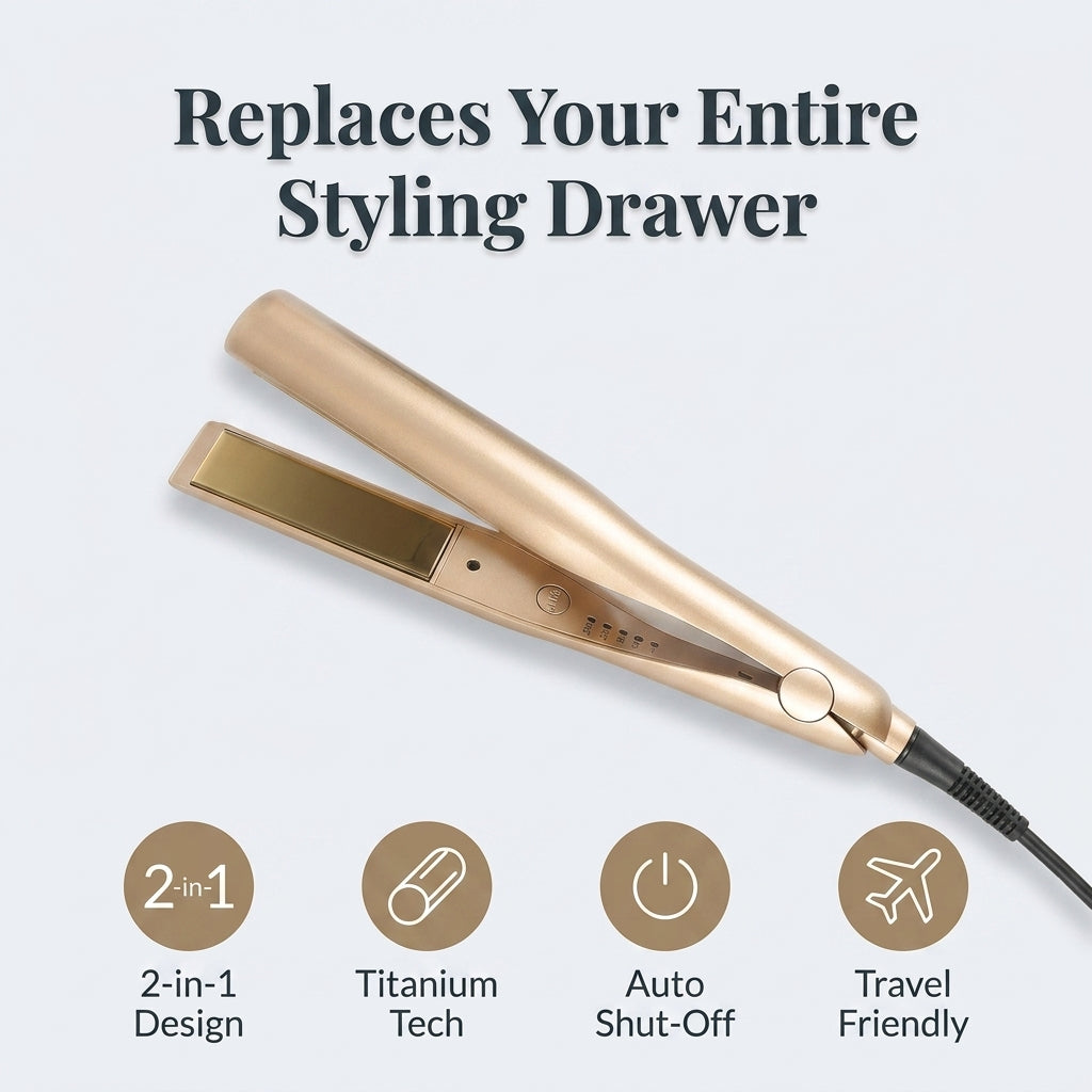 2-in-1 Haarglätter & Lockenstab – Glattes Haar oder weiche Locken mit nur einem Stylinggerät