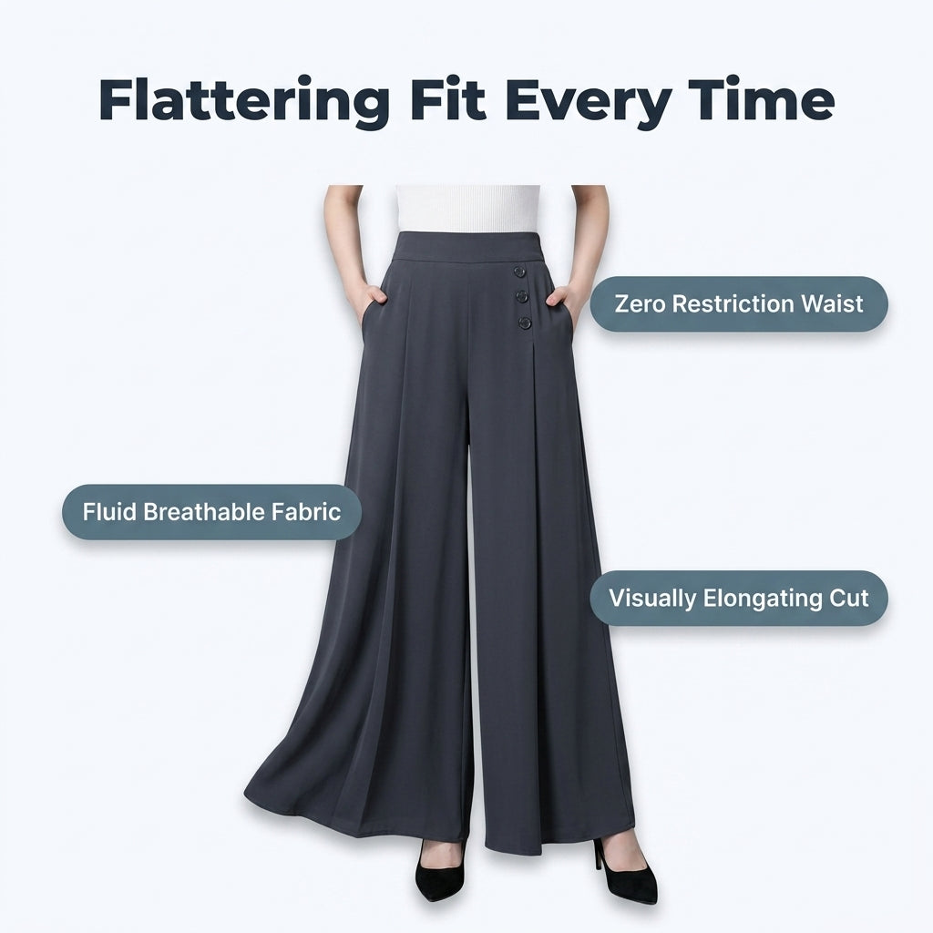 Elegant Wide-Leg Pants - Instantly flatters your figure