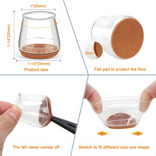 Easy Fit Leg Protectors™ – Chraňte své podlahy, vylepšete nábytek