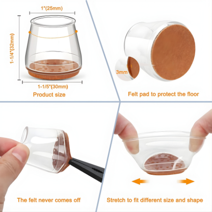 Easy Fit Leg Protectors™ – Chraňte své podlahy, vylepšete nábytek
