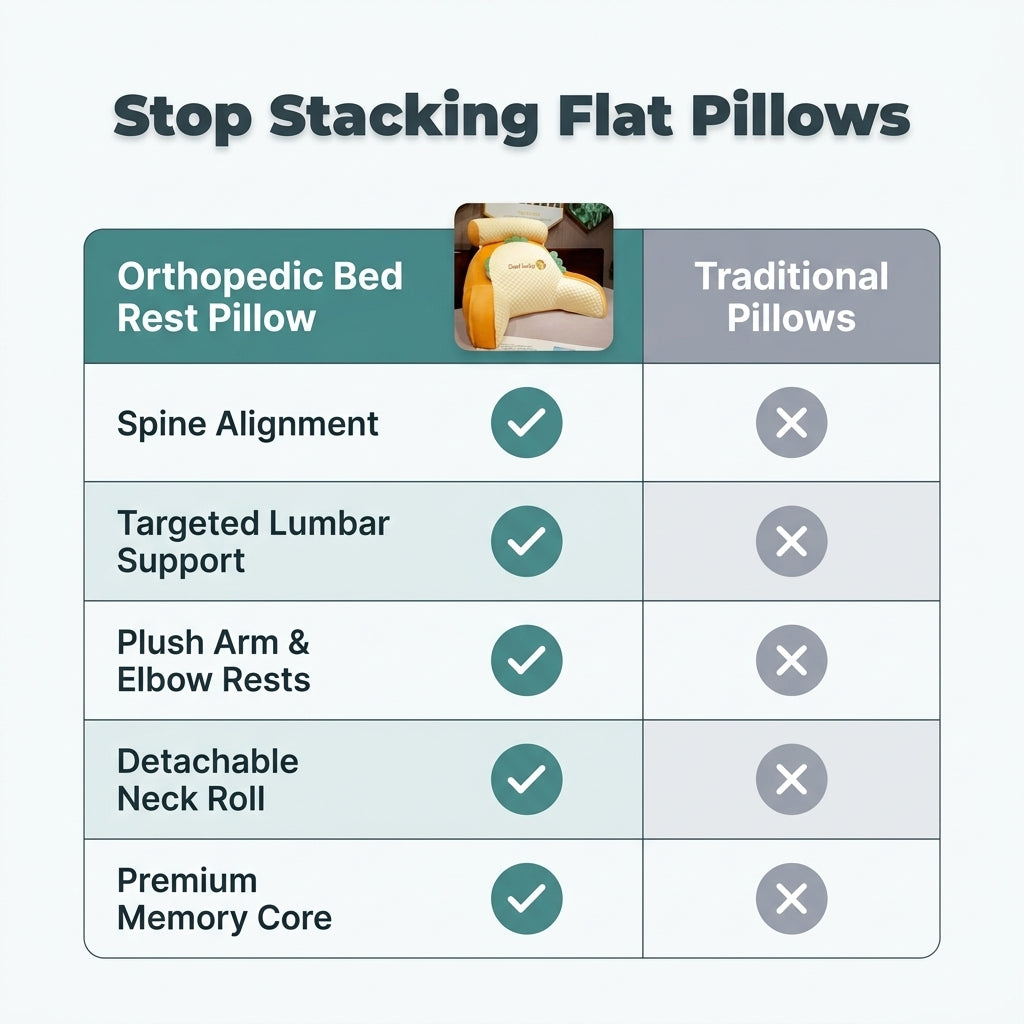 Back & Neck Comfort Pillow — Cloud-Like Support For Bed, Sofa & Floor Relaxation