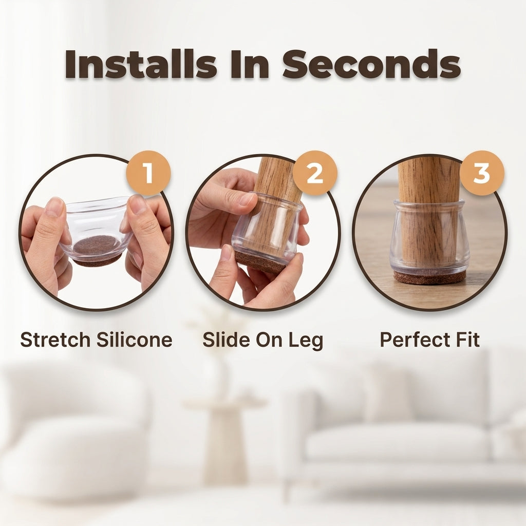 Easy Fit Leg Protectors™ – Protect Your Floors, Enhance Your Furniture