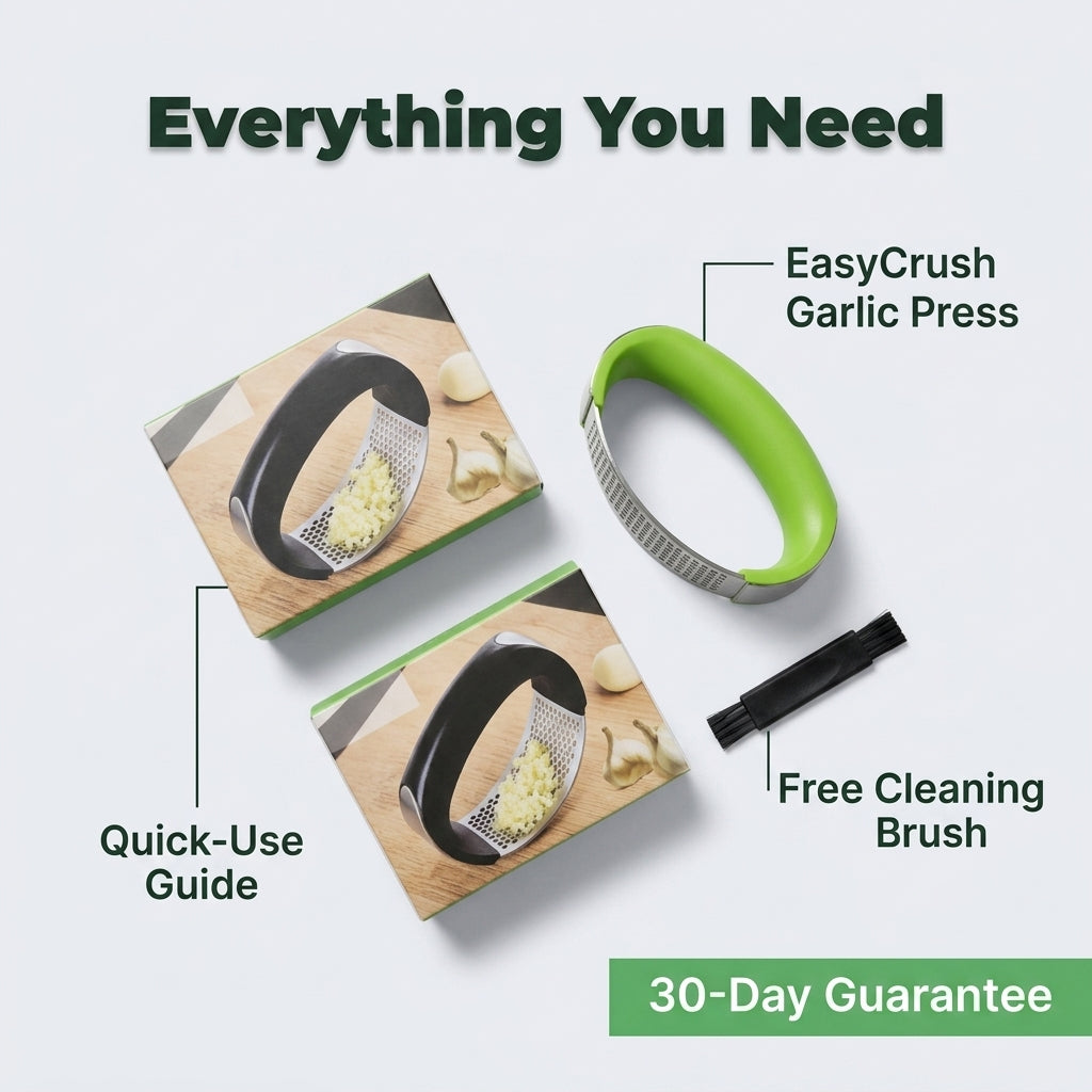 EasyCrush™ 6-Color Garlic Press – Quick, Clean & Comfortable