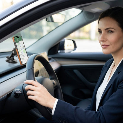 iPhone LuxeLeather kovový stojánek s pouzdrem