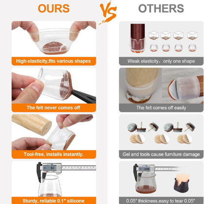 Easy Fit Leg Protectors™ – Chraňte své podlahy, vylepšete nábytek
